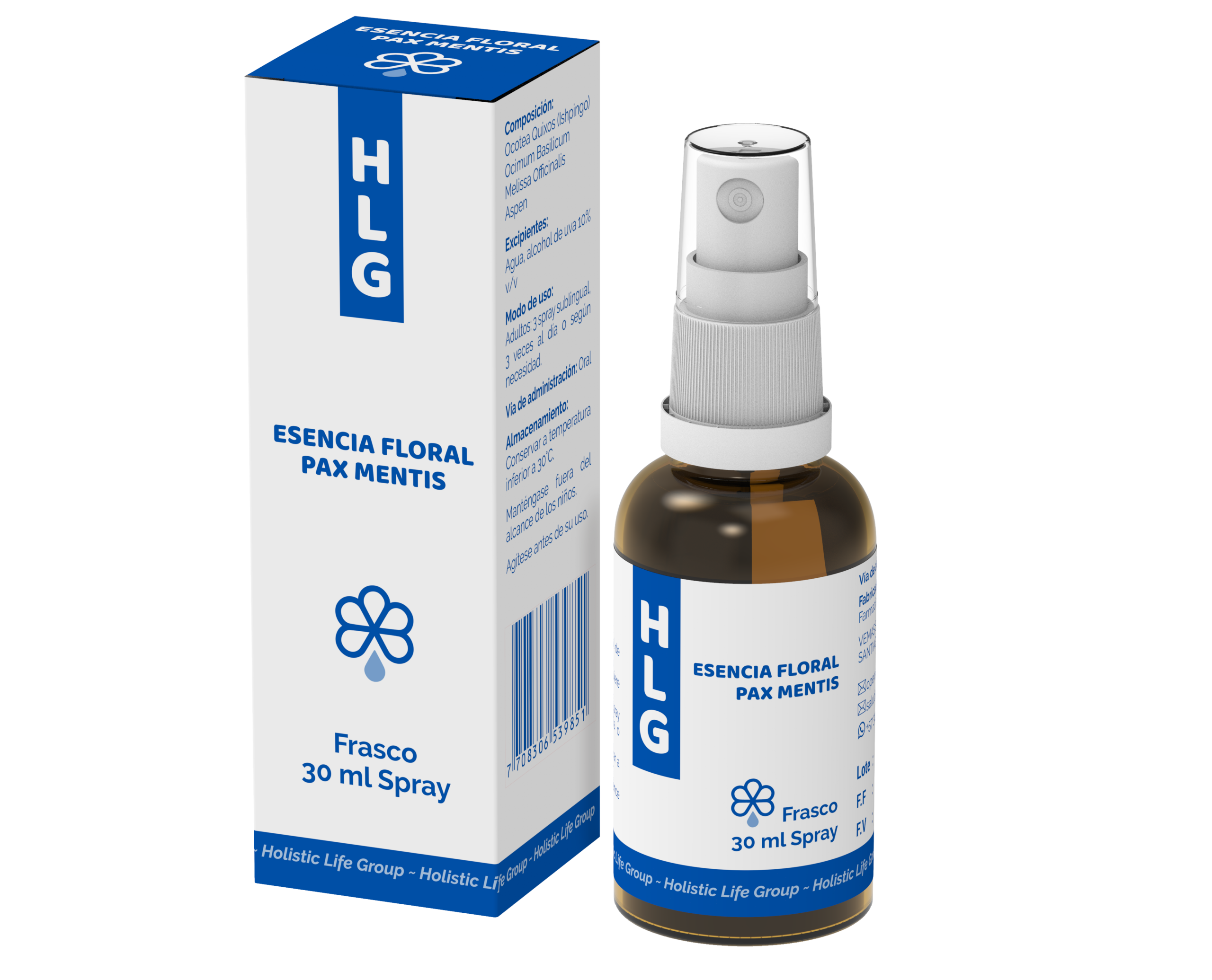 CAJA - FRASCO ESENCIA FLORAL PAX MENTIS 30ML